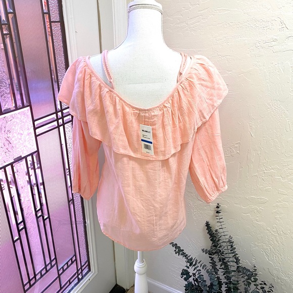 William Rast, Cold Shoulder Ruffle Tassel Top XL🆕 - Picture 6 of 8